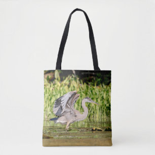 Bolso De Tela Gran garza azul