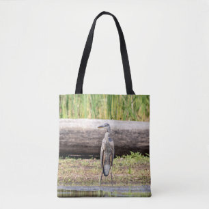 Bolso De Tela Gran garza azul en el lago Champlain
