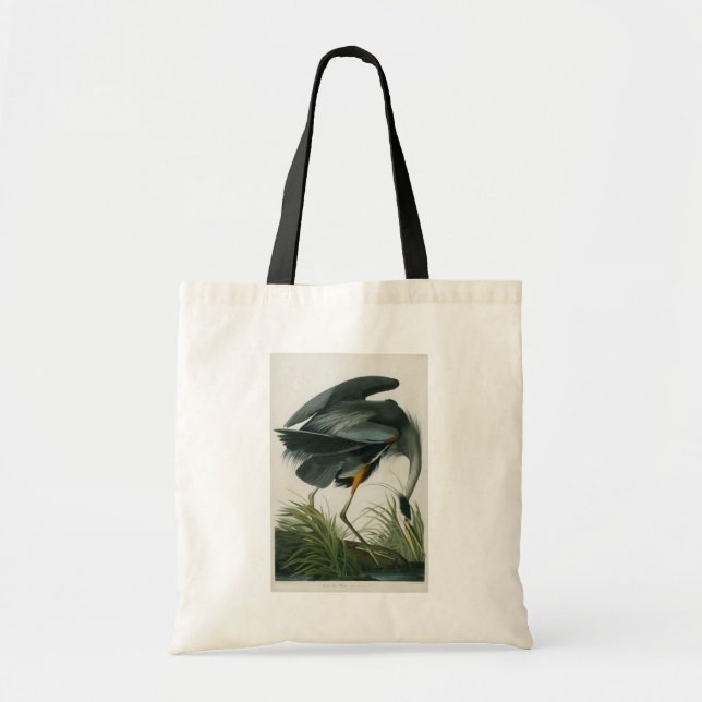 Bolso De Tela Gran garza azul, John James Audubon (Frente)