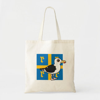 Bolso De Tela Gran gaviota de Rauma Finlandia con el respaldo ne