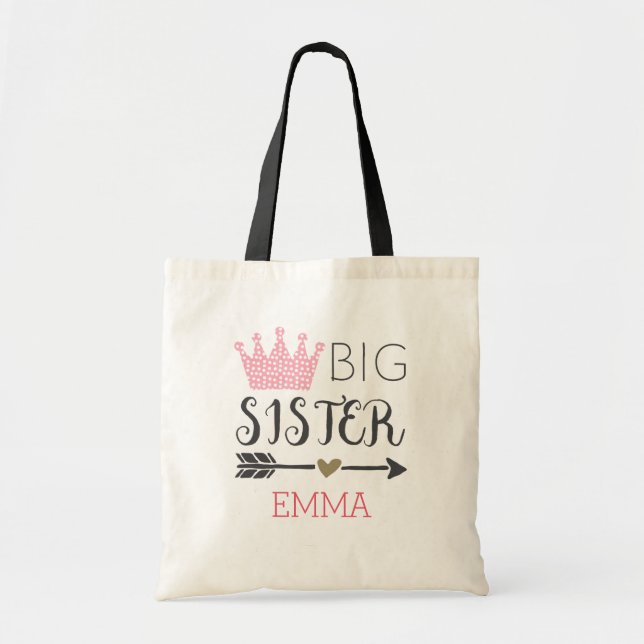 Bolso De Tela Gran Hermana Personalizada (Frente)