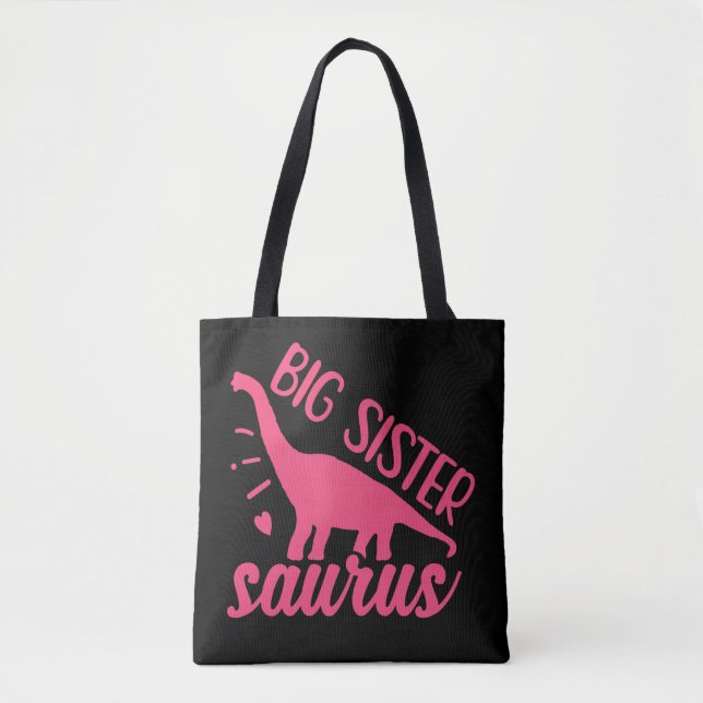 Bolso De Tela Gran Hermana Saurus en rosa (Anverso)