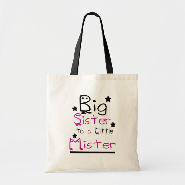Bolso De Tela Gran Hermana Tote de Presupuesto (Frente)