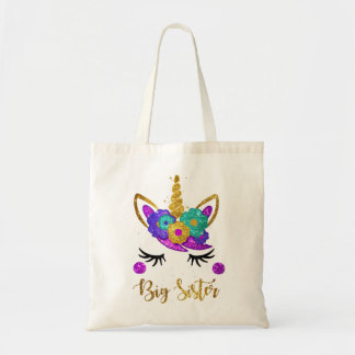 Bolso De Tela Gran Hermana Unicornio Chica de cumpleaños Unicorn
