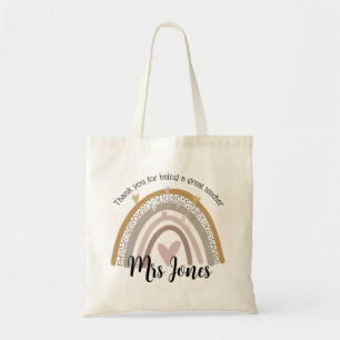 Bolso De Tela Gran Maestro Arcoíris Gracias jubilación