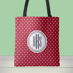Bolso De Tela Gran monograma sobre el Tote de hombro de puntos r