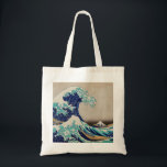 Bolso De Tela Gran Ola de Hokusai en Kanagawa. Arte japonés vint<br><div class="desc">Katsushika Hokusai "La gran ola de Kanagawa" bolsa de tocador. Ilustracion japonés vintage.</div>