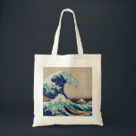 Bolso De Tela Gran Ola de Hokusai en Kanagawa. Arte japonés vint<br><div class="desc">Katsushika Hokusai "La gran ola de Kanagawa" bolsa de tocador. Ilustracion japonés vintage.</div>