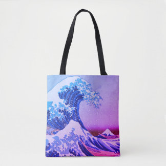 Bolso De Tela Gran ola de Kanagawa y arte japonés/Japón