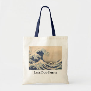 Bolso De Tela Gran ola personalizada de Hokusai