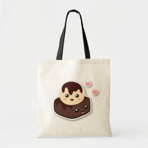 Bolso De Tela Gran par de helado de vainilla y brownie