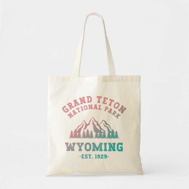 Bolso De Tela Gran Parque Nacional Teton Gradiente Wyoming USA (Frente)