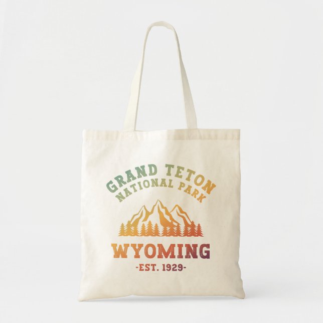 Bolso De Tela Gran Parque Nacional Teton Gradiente Wyoming USA (Frente)
