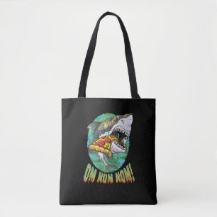 Bolso De Tela Gran pizza de tiburón blanco