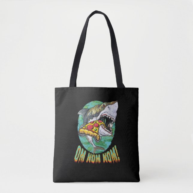 Bolso De Tela Gran pizza de tiburón blanco (Anverso)
