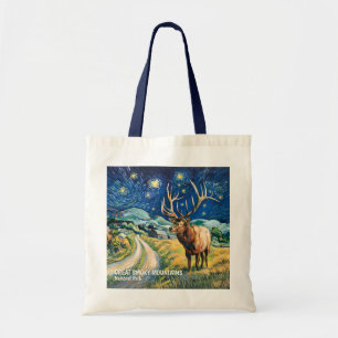 Bolso De Tela Gran Smoky Mountains Animal Alce Vintage Van Gogh