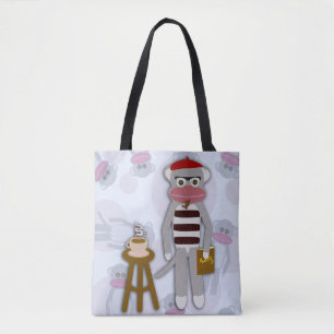 Bolso De Tela Gran Sockmonkey beatnik