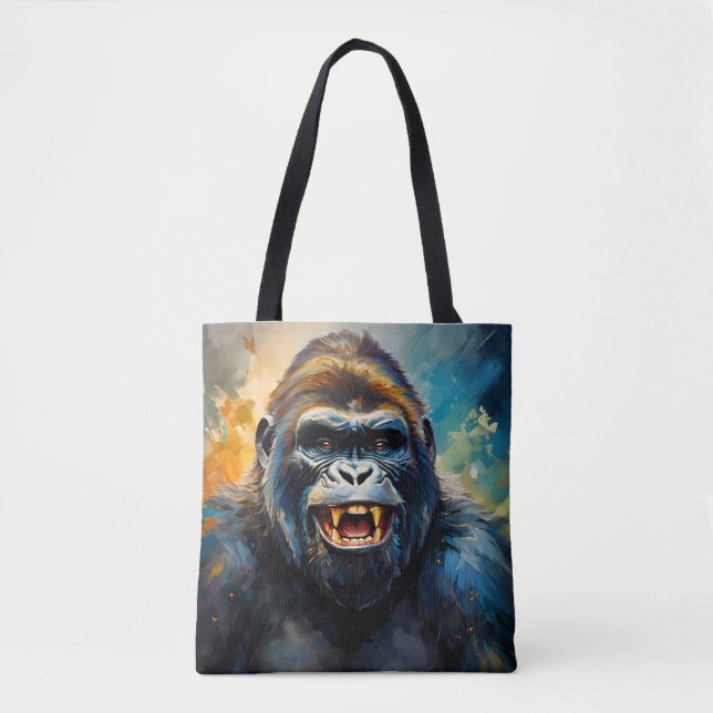 Bolso De Tela Gran sonrisa de Gorilla (Anverso)