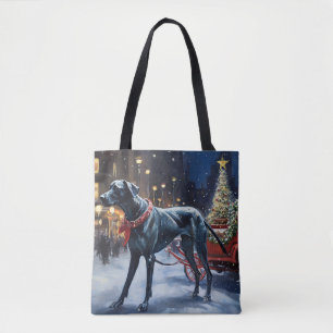 Bolso De Tela Gran Temporada Navideña del Dán Grande