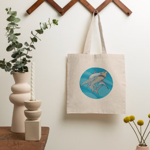 Bolso De Tela Gran tiburón blanco