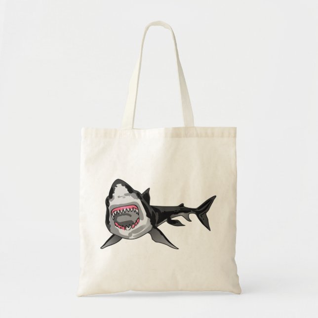 Bolso De Tela Gran tiburón blanco (Frente)