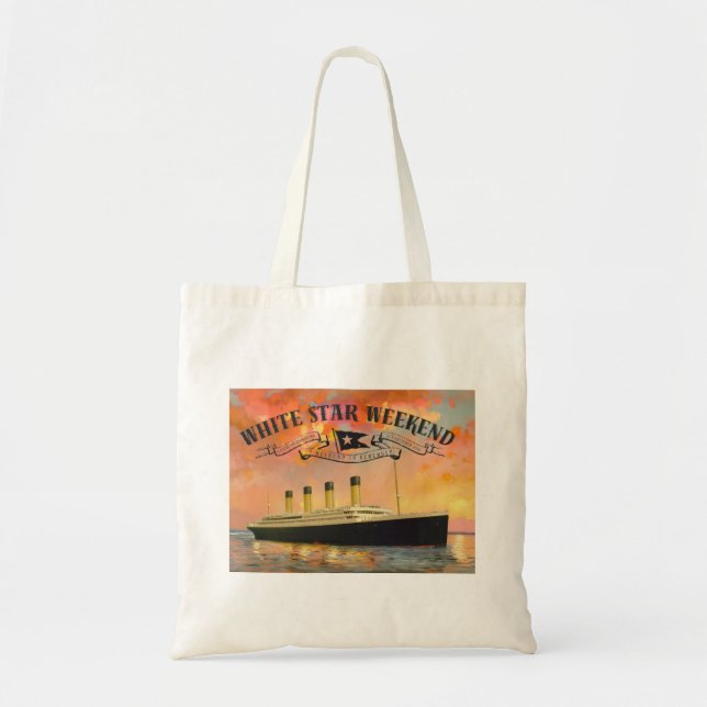 Bolso De Tela Gran Tote conmemorativo de White Star Weekend (Frente)