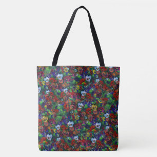 Bolso De Tela Gran Tote Pansy (edición roja)