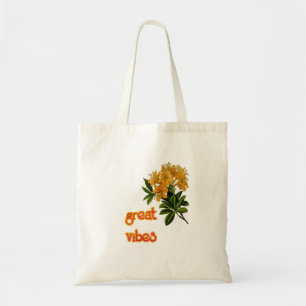 Bolso De Tela Gran Vibes Vintage Botánico Flower Drawing