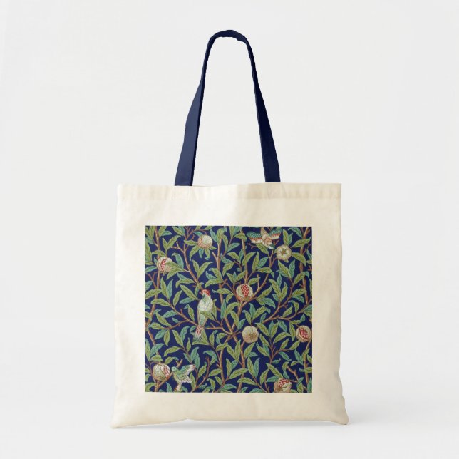 Bolso De Tela Granada y pájaro pequeño, William Morris (Frente)