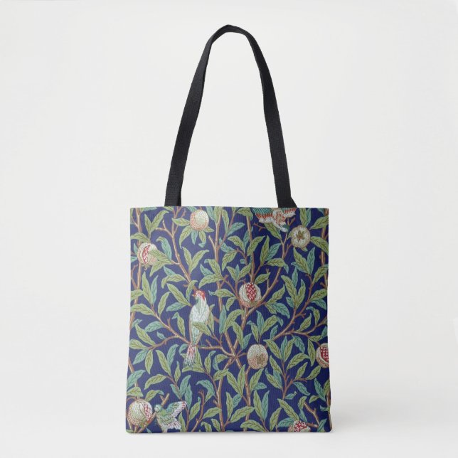 Bolso De Tela Granada y pájaro pequeño, William Morris (Anverso)