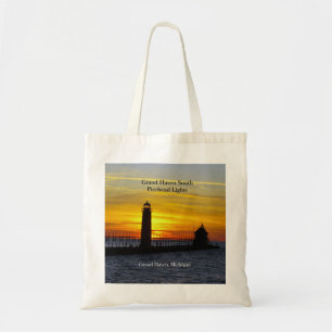 Bolso De Tela Grand Haven South Pierhead Lights Sunset toset