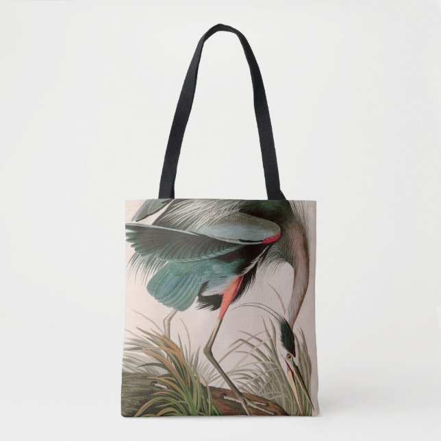 Bolso De Tela Grandes aves de garza azul de América Impresión Au (Anverso)
