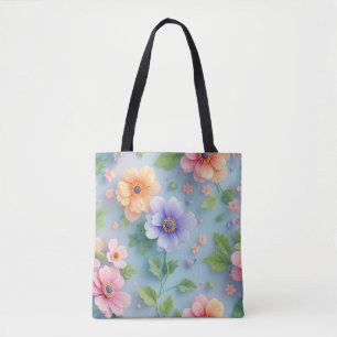 Bolso De Tela Grandes Flores de Papel Coloridas