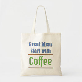 Bolso De Tela Grandes ideas Empiecen con el café