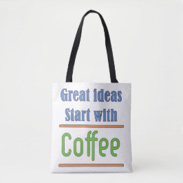 Bolso De Tela Grandes ideas Empiecen con el café