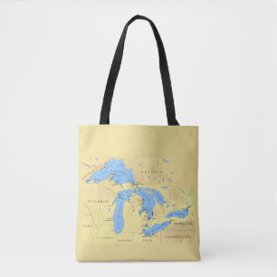 Bolso De Tela Grandes Lagos de América del Norte