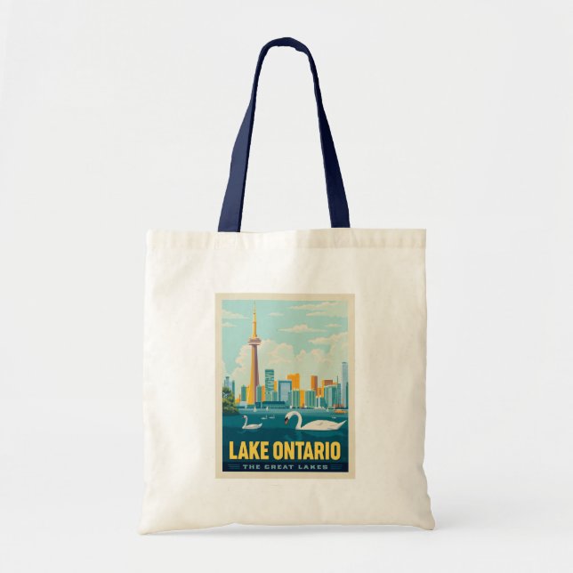 Bolso De Tela Grandes Lagos | Lago Ontario (Frente)