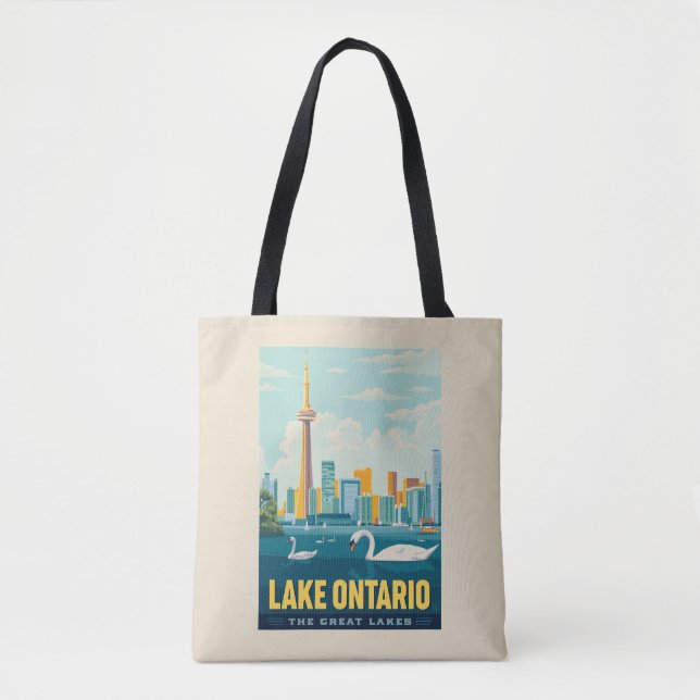 Bolso De Tela Grandes Lagos | Lago Ontario (Anverso)