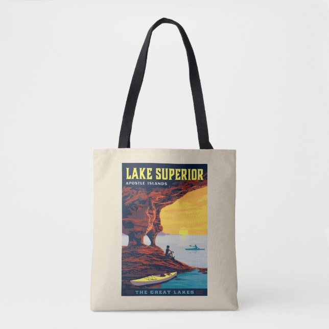 Bolso De Tela Grandes Lagos | Lago Superior (Anverso)