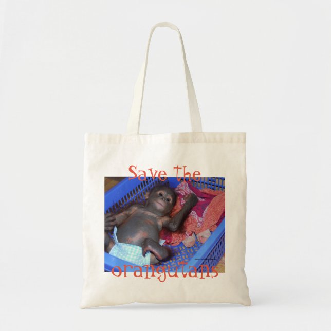 Bolso De Tela Grandes monos del orangután (Frente)