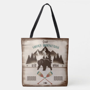 Bolso De Tela Grandes montañas humeantes, oso TN