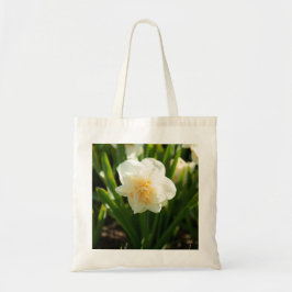 Bolso De Tela Grandes narcisos blancos en un día de primavera