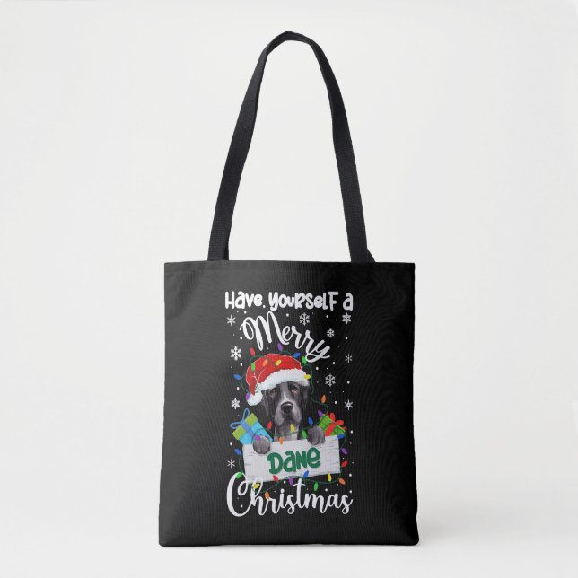 Bolso De Tela Grandes Navidades daneses Fiesta Grandes regalos d (Anverso)