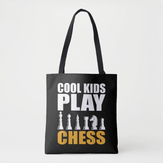 Bolso De Tela Grandes niños de ajedrez Chicas de piezas de ajedr (Anverso)