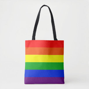 Bolso De Tela Grandes rayas de color arcoiris