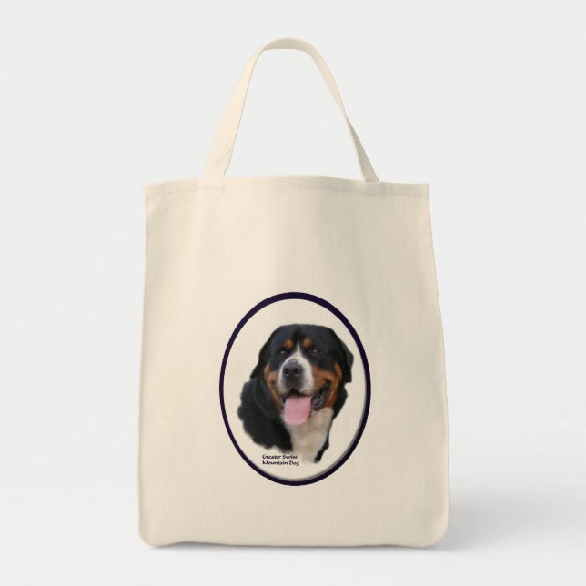 Bolso De Tela Grandes regalos de perro de montaña suizo (Frente)