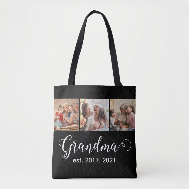 Bolso De Tela Grandma Established Script Gift Photo (Anverso)
