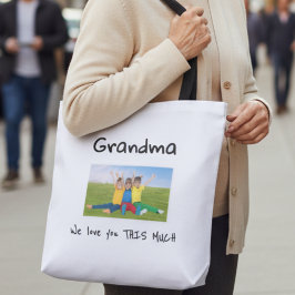 Bolso De Tela Grandma We Love You This Much Photo Christmas Gift