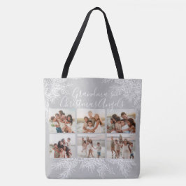 Bolso De Tela Grandma's Elegant Custom Christmas Photo Collage