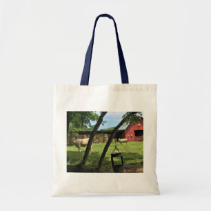 Bolso De Tela Granero y vacas, impresión en lienzo de Carolina d